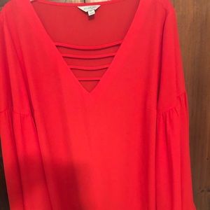 Red top with Bell sleeves